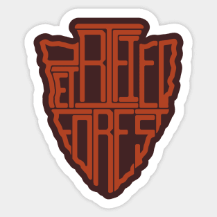 Petrified Forest National Park name arrowhead Sticker